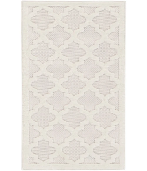 Nourison Easy Care Ivory/White NES01 2 ft. X 4 ft. Rectangle Rug