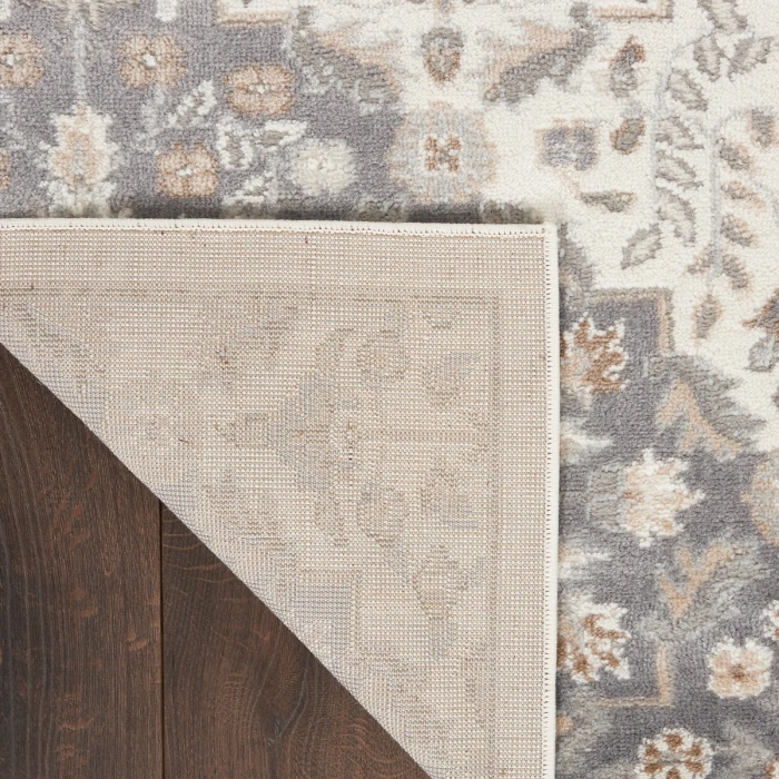 Nourison Elation Area Rug ETN08 Ivory Grey 7'10" x 9'10"