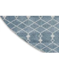 Nourison Astra Machine Washable Blue ASW10 4 ft. Round Rug