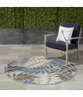 Nourison Aloha Round Area Rug ALH18-Grey/Blue
