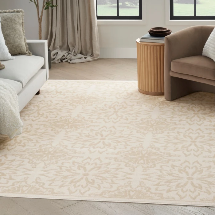 Nourison Jubilant Ivory Beige JUB06 9 ft. X 12 ft. Rect. Rug