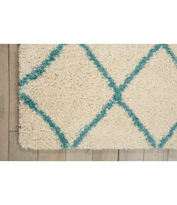 Nourison Home Brisbane Ivory Aqua BRI08 8ft.2in. x 10ft. Rect. Rug