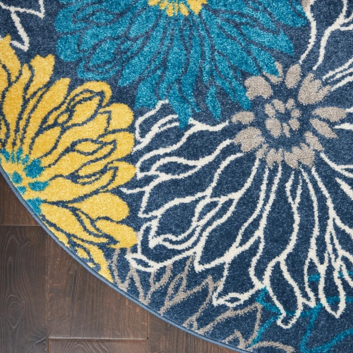 Nourison Passion Round Area Rug PSN17-Blue