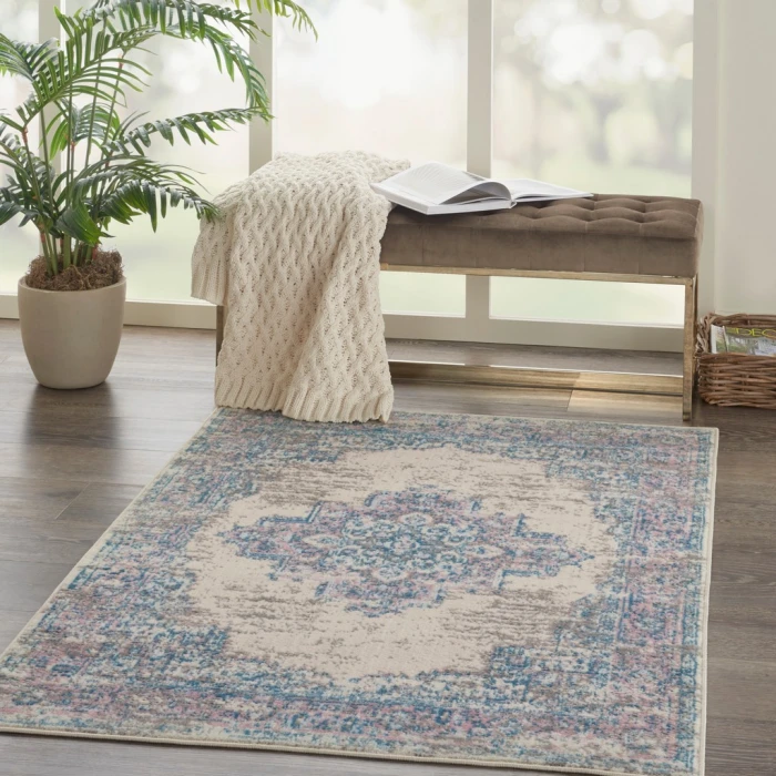 Nourison Grafix Area Rug GRF14-Ivory/Pink