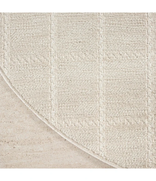 Nourison Serenity Home Ivory Cream SRH05 4 ft. X Round Rug