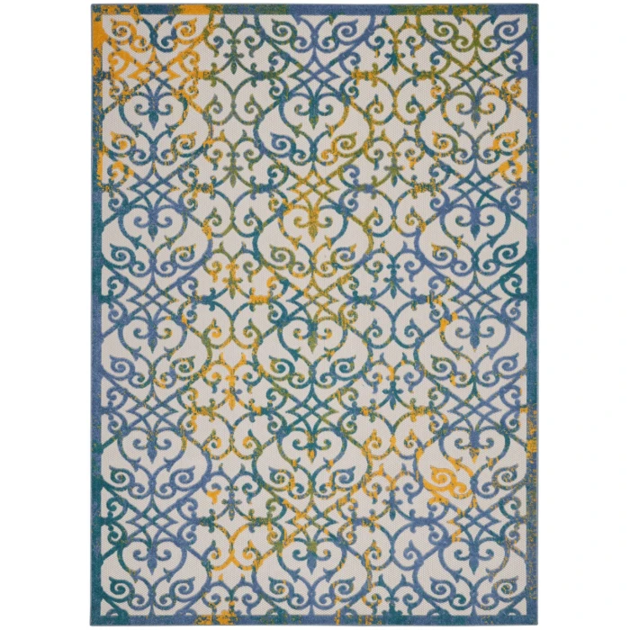 Nourison Aloha Area Rug ALH21-Ivory Blue