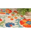 Nourison Aloha Red Multicolor ALH17 5 ft. 3 in. X 7 ft. 5 in. Rectangle Rug