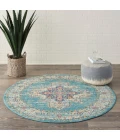 Nourison Passion Round Area Rug PSN03-Light Blue