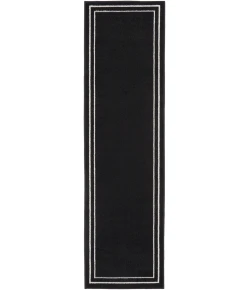 Nourison Home Nourison Essentials NRE02 Black Ivory 2 ft. X 6 ft. Area Rug