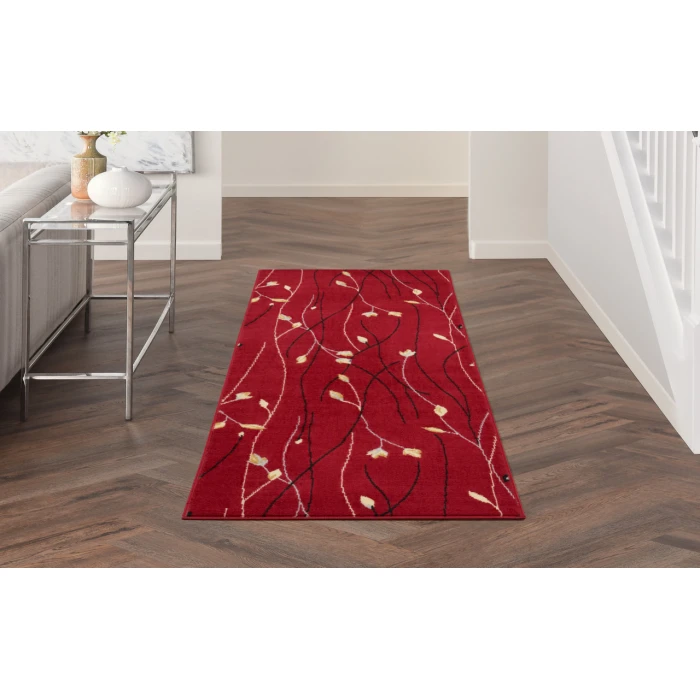Nourison Grafix Red GRF15 2 ft. X 6 ft. Rectangle Rug