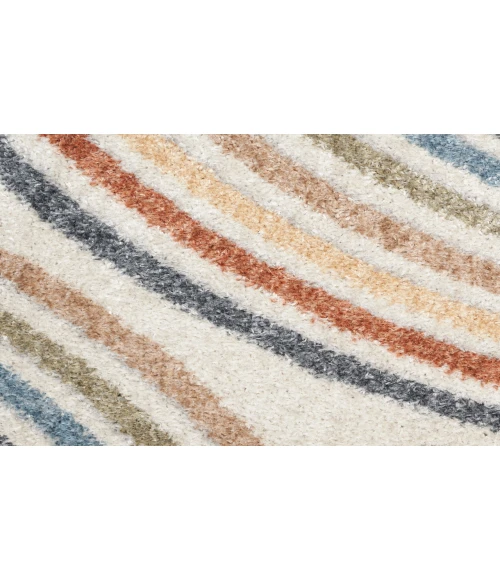 Nourison Astra Machine Washable Ivory Multicolor ASW08 4 ft. Round Rug