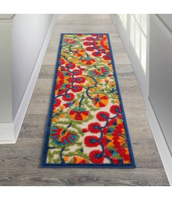 Nourison Home Aloha ALH20 Red Multicolor 2 ft. X 6 ft. Area Rug