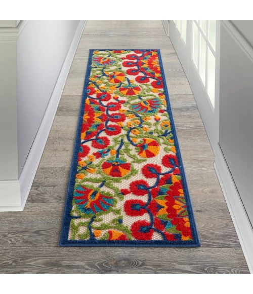 Nourison Aloha Runner Area Rug ALH20-Red/Multi