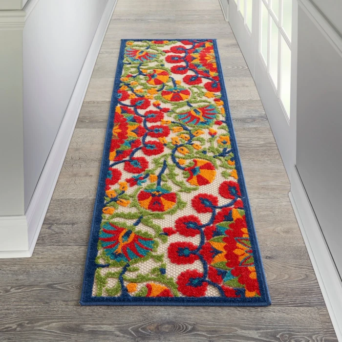 Nourison Aloha Runner Area Rug ALH20-Red/Multi