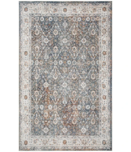 Nourison Astra Machine Washable Ivory Multicolor ASW16 4 ft. X 6 ft. Rectangle Rug