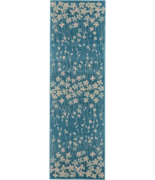 Nourison Tranquil Runner Area Rug TRA04-Turquoise