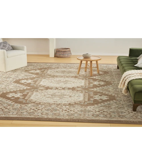 Nourison Serenity Home Ivory Mocha SRH01 7 ft. 10 in. X 9 ft. 10 in. Rectangle Rug