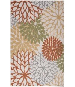 Nourison Home Aloha ALH05 Ivory Multicolor 5 ft. 3 in. X 7 ft. 5 in. Area Rug