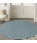 Nourison Washable Solutions Aqua WSL01 8 ft. X Round Rug