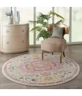 Nourison Passion Round Area Rug PSN25-Ivory/Pink
