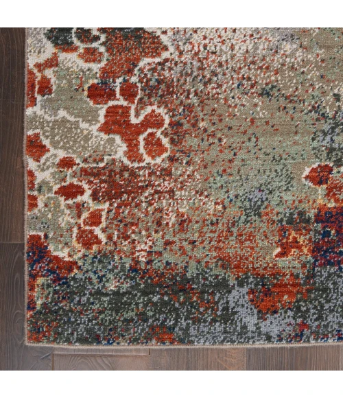 Nourison Artworks Area Rug ATW02-Seafoam/Brick