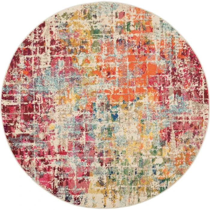 Nourison Celestial Area Rug CES13-Pink/Multicolor