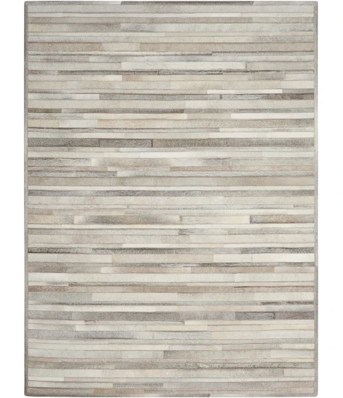 Calvin Klein Home Prairie Area Rug PRA1 Silver 4' x 6'