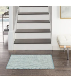 Nourison Home Courtyard COU01 Ivory Aqua 2 ft. X 3 ft. Area Rug