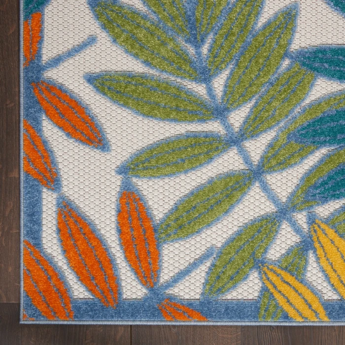 Nourison Aloha Area Rug ALH18 Ivory/Multi 2'3" x 8'