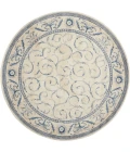 Nourison Somerset Round Area Rug ST02-Ivory/Blue