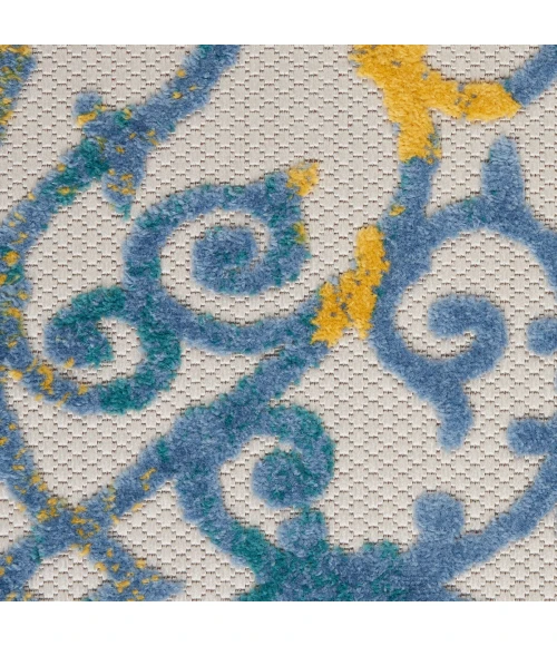 Nourison Aloha Area Rug ALH21 Ivory Blue 12' x 15'