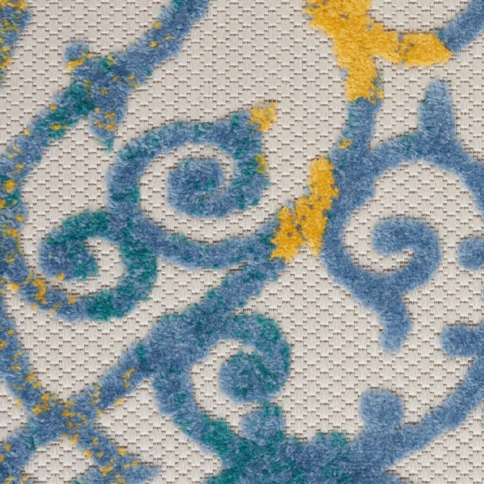 Nourison Aloha Area Rug ALH21 Ivory Blue 12' x 15'
