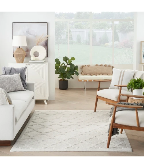 Nourison Easy Care Area Rug NES01 Ivory/White