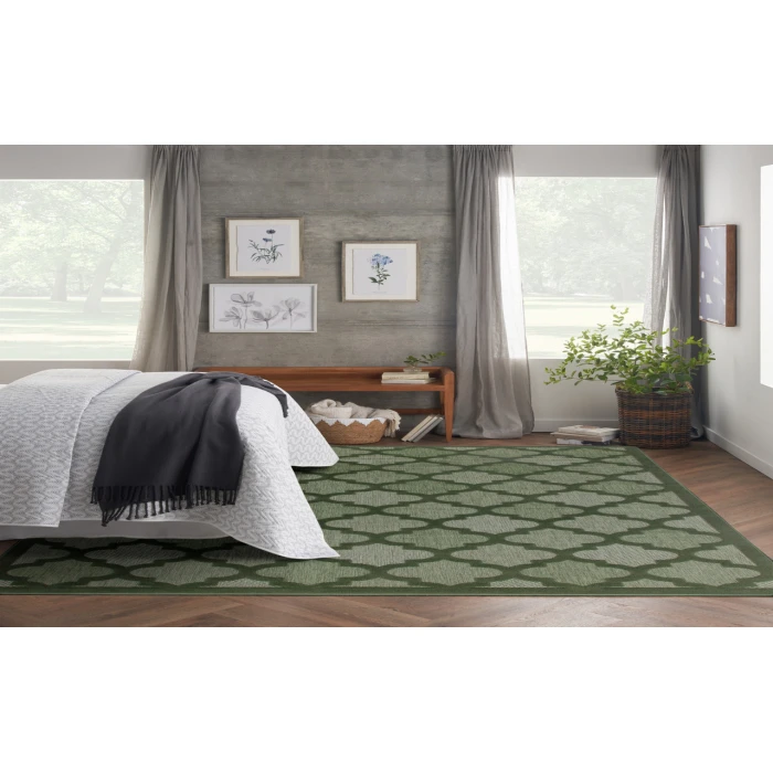 Nourison Easy Care Green NES01 8 ft. X 10 ft. Rectangle Rug