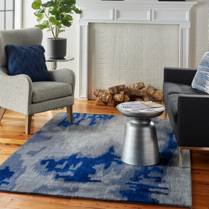 Nourison Symmetry Area Rug SMM10-Grey/Blue