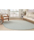 Nourison Courtyard Ivory Aqua COU01 5 ft. X 8 ft. Oval Rug