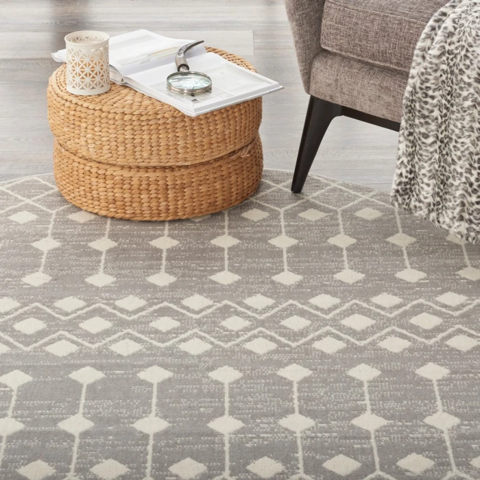 Nourison Grafix Round Area Rug GRF37-Grey