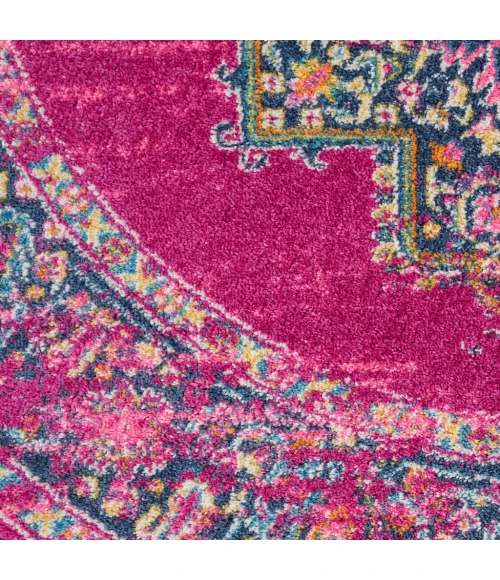 Nourison Passion Round Area Rug PSN03-Fuchsia