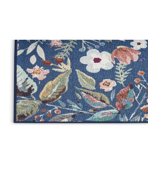 Nourison Nourison Washables Navy Multicolor NWB01 6 ft. X 9 ft. Rectangle Rug
