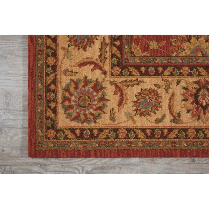 Nourison Living Treasures Round Area Rug LI05-Rust