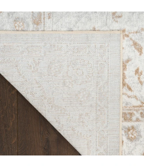 Nourison Astra Machine Washable Grey ASW20 6 ft. 7 in. X 9 ft. Rect. Rug