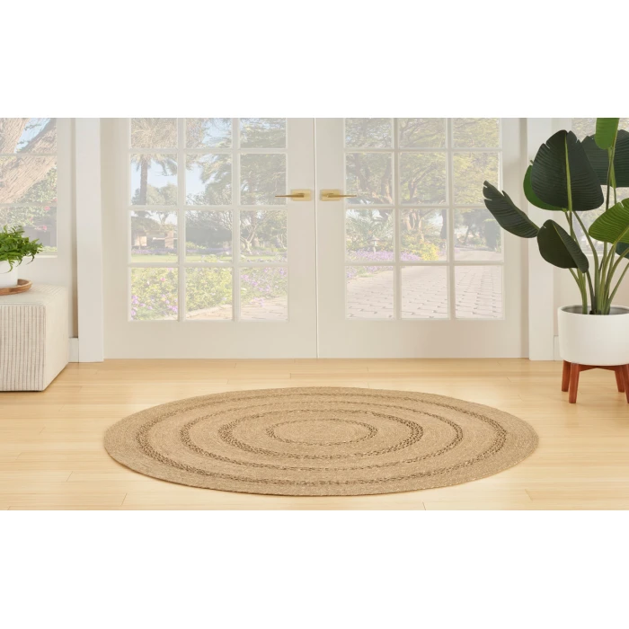 Nourison Natural Seagrass Natural NSG01 4 ft. Round Rug