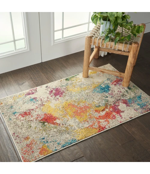 Nourison Celestial Area Rug CES12-Ivory/Multicolor