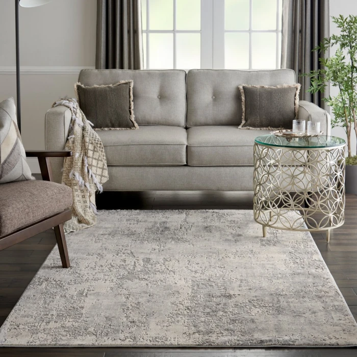 Nourison Rustic Textures Area Rug RUS07-Grey/Beige