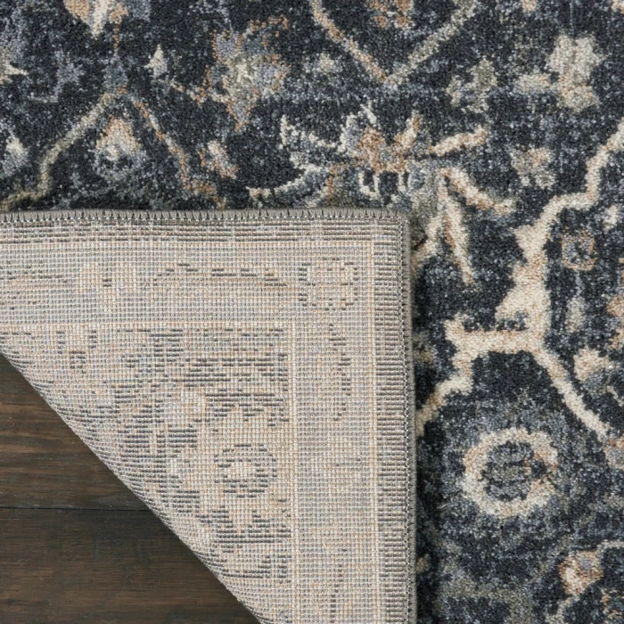kathy ireland Home Moroccan Celebration Runner Area Rug KI385-Navy