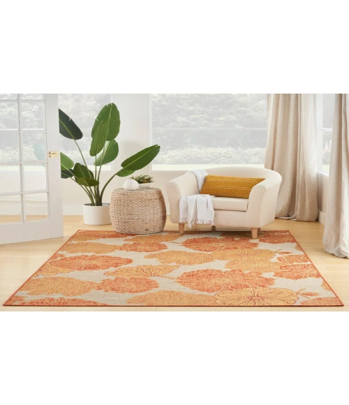 Nourison Garden Oasis Coral GOA04 6 ft. X 9 ft. Rectangle Rug