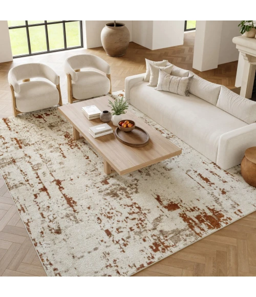 Nourison Quarry Ivory Rust QUA01 12ft. x 15ft. Rect. Rug
