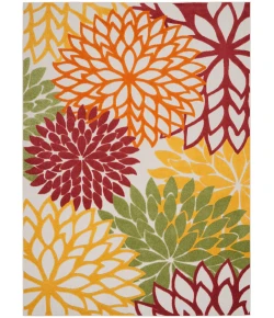 Nourison Home Aloha ALH05 Red Multicolor 9 ft. X 12 ft. Area Rug