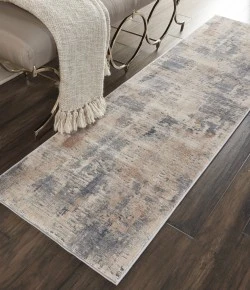 Nourison Home Rustic Textures RUS05 Beige Grey 2 ft. 2 in. X 7 ft. 6 in. Area Rug