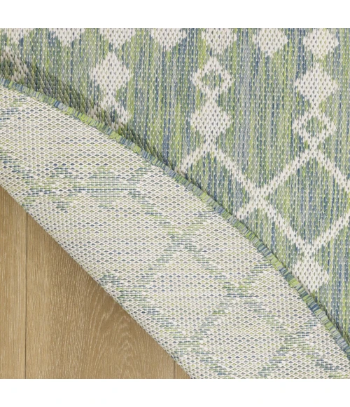 Nourison Positano Blue Green POS02 4ft. Round Rug